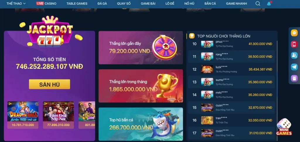 Trò chơi Slot game fub88 với biểu tượng may mắn